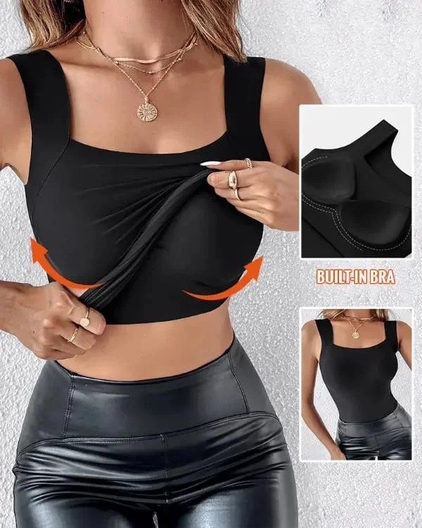 New Built-In Bra Slim Vest
