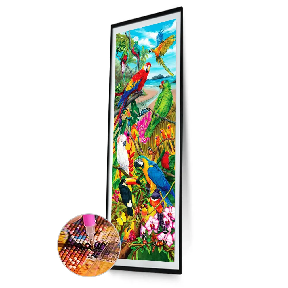 Diamond Painting - Full Round Drill - Color Parrot(30*80cm)