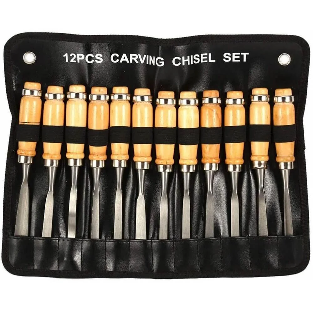 12 Piece Wood Carving Hand Chisel Tool Set