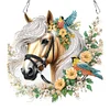 Horse Head 2D Flat DIY Hanging Diamond Art Kit Window Hanging Art for Home Decor
