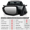 MOFOAP Driver Side Mirror Compatible With 2016 2017 2018 2019 2020 2021 Honda Civic Coupe Sedan Hatchback,Mirror with Power Glass,Non-Heated,Manual Folding(Silvery)