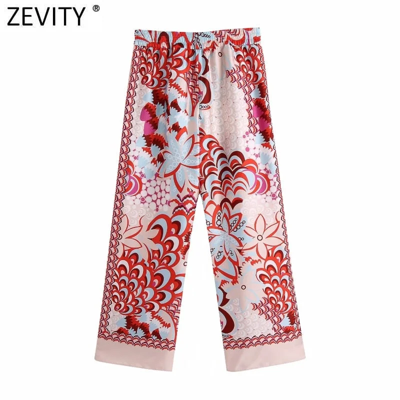 Zevity 2021 Women Vintage Totem Floral Print Casual Loose Shirts Female Long Sleeve Kimono Blouse Roupas Chic Blusas Tops LS9319