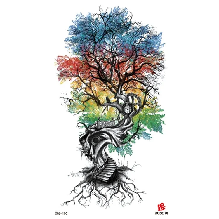 Waterproof Temporary Tattoo Sticker Chest Black Flash Tattoos Wolf Tiger Dragons Sexy Flower Body Art Arm Fake Tatoo Women Men