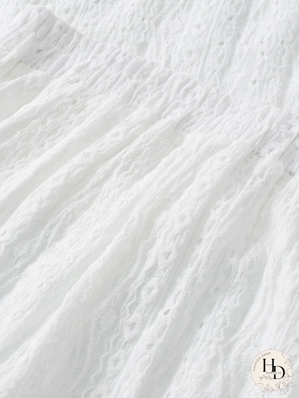 Delicate Eyelet White Shorts Ensemble