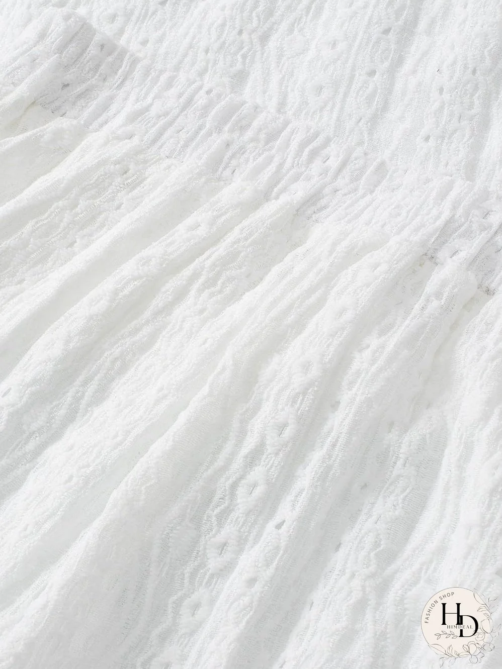 Delicate Eyelet White Shorts Ensemble