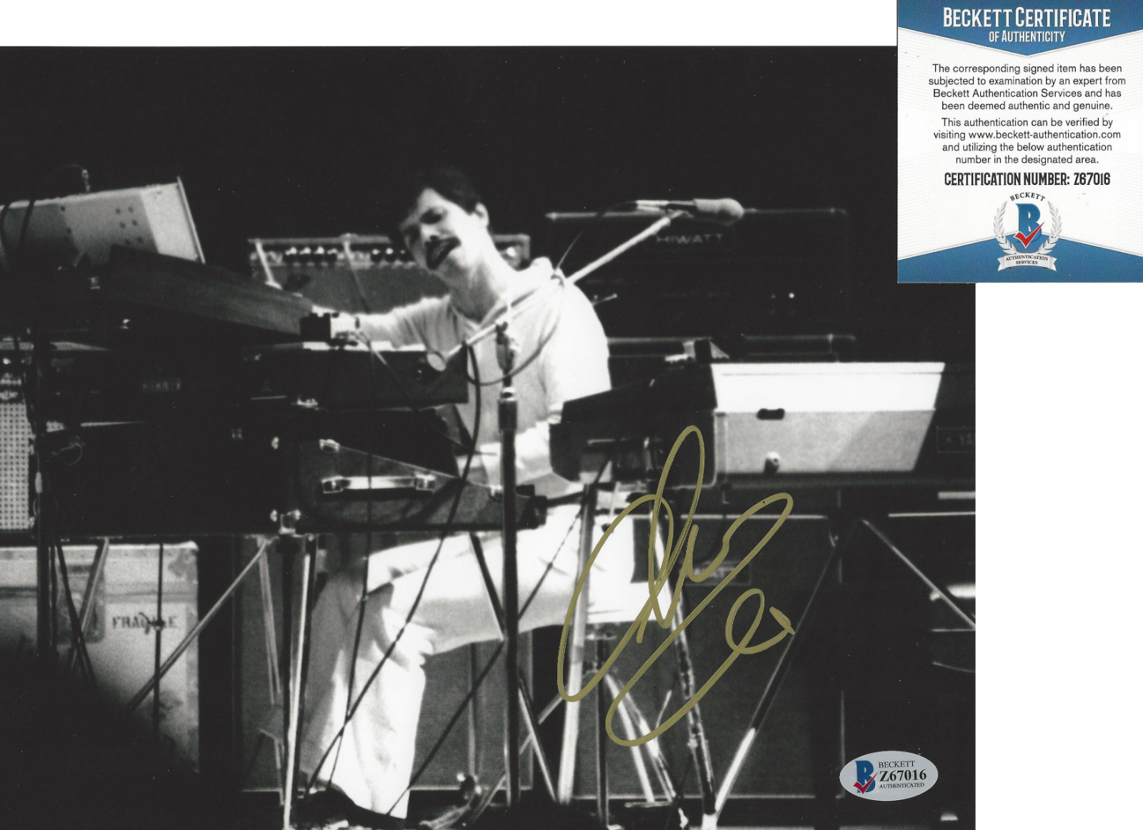 JAZZ KEYBOARDIST CHICK COREA SIGNED 8x10 Photo Poster painting 4 BECKETT PIANIST CRYSTAL SILENCE