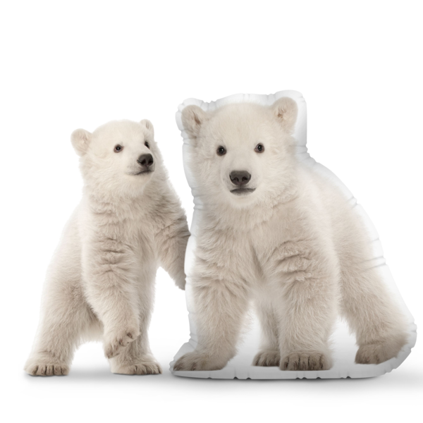 Custom Cute Baby Polar Bear Body Shape Pillow| Body Shaped Pillow | One/Double Sides Print | Create Your Own Cute Pillow | Surprise Gift Dolls and Toys