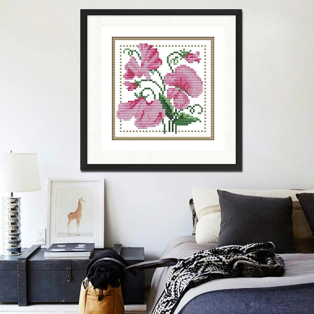 Partial Cross Stitch Kit April 14CT Counted DIY Needlework Decor (H426)