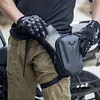 Motorcycle Leg Side Bag with Mesh Bag Waterproof Travle Waist Bag (Black)