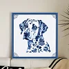 Blue And White Porcelain Dog-11CT Stamped Cross Stitch 40*40cm