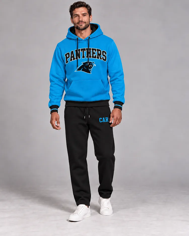 Carolina Panthers Men's Hoodie And Pants Set - Design 4