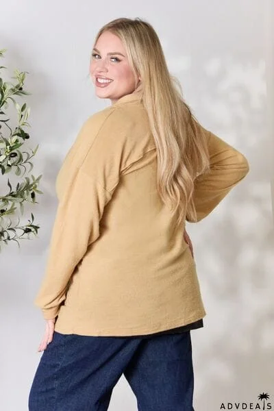 Heimish Full Size Button Up Long Sleeve Cardigan