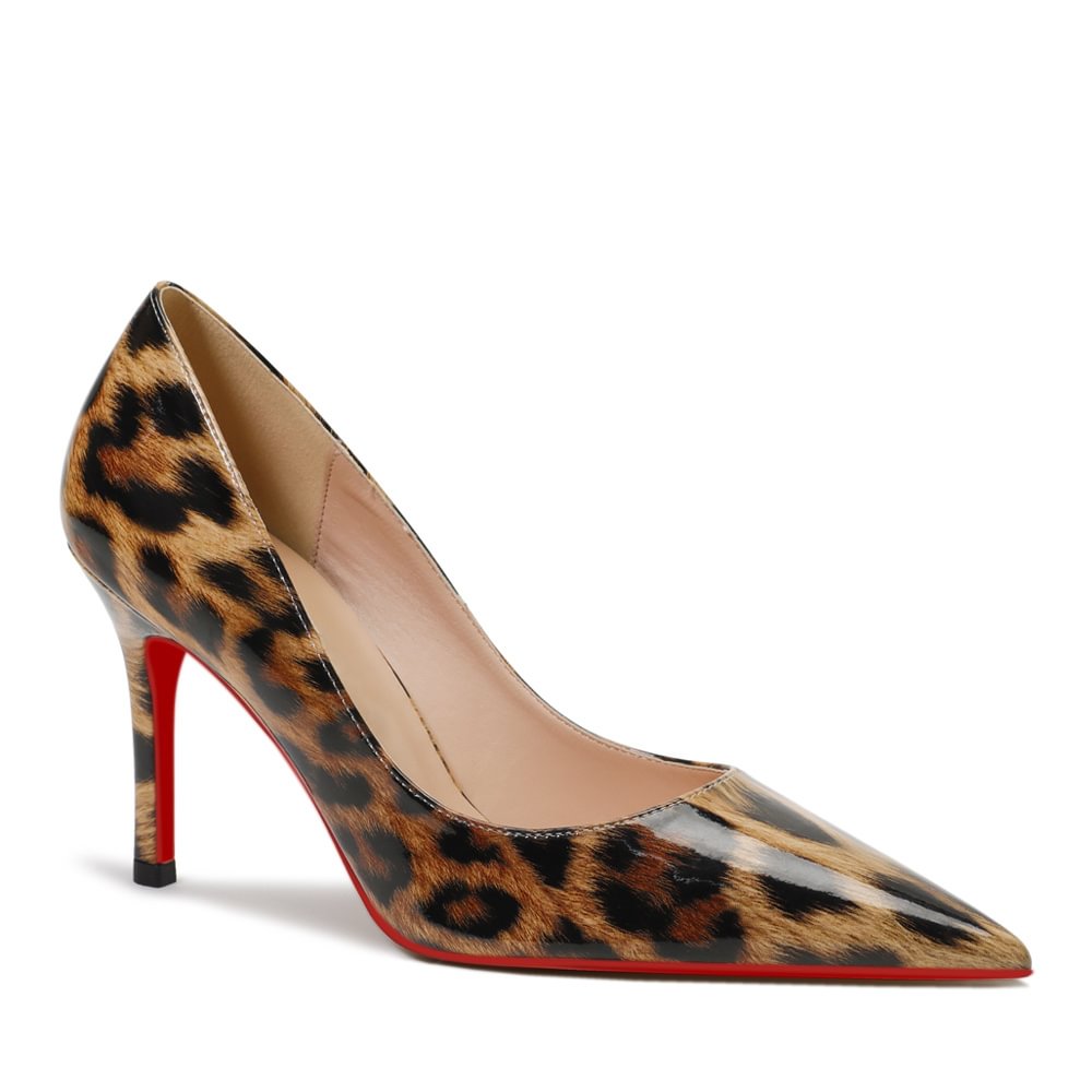 Classic 3.5" Middle Heels Red Bottom Shoes Women Daily  Pumps-MERUMOTE