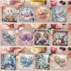 12pcs Diamond Painting Love and Peace Greeting Card Set with Envelope Daily Wishing Cards for Birthdays Thanksgiving & Special Occasion
