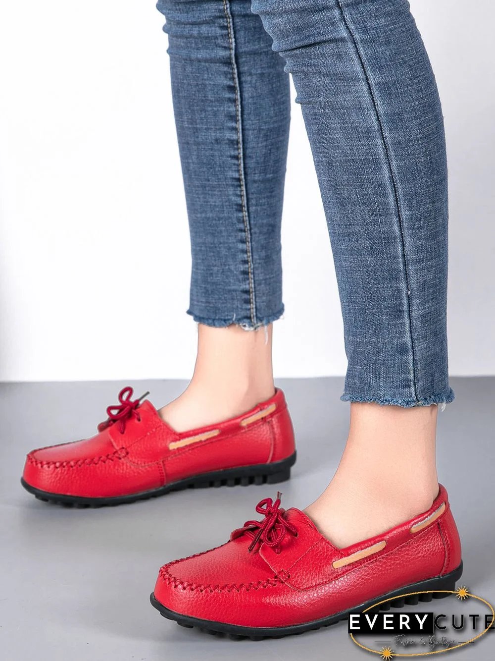 Retro Casual Simple Lace-up Flat Shoes