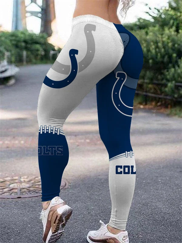 Indianapolis Colts Women's High Waist  Push Up Print Lounge Leggings