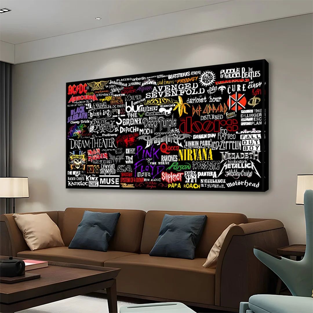 Party Hard With Rock N’ Roll Canvas Wall Art 