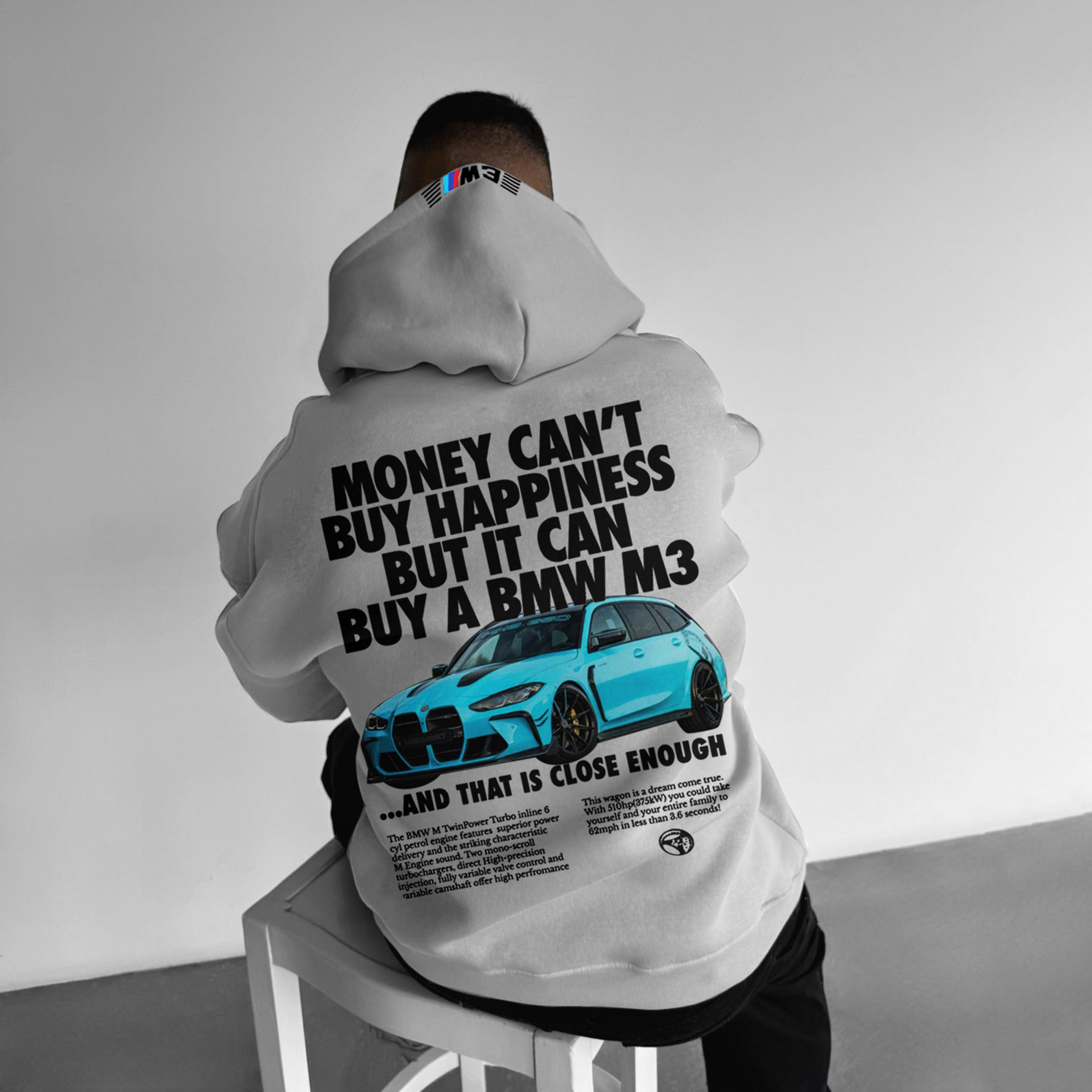 Money Can't Buy Happiness But It Can Buy A M3 Oversize Sports Car Hoodie