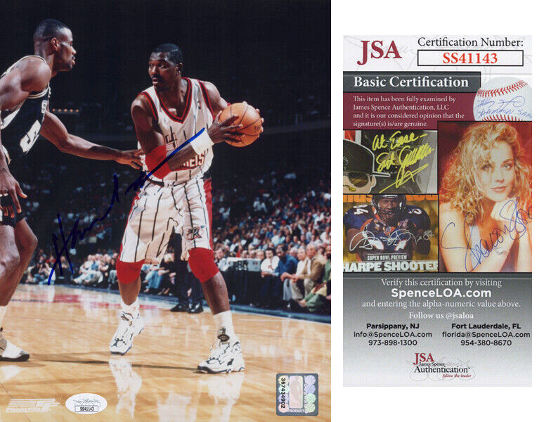 HAKEEM OLAJUWON signed Autographed HOUSTON ROCKETS