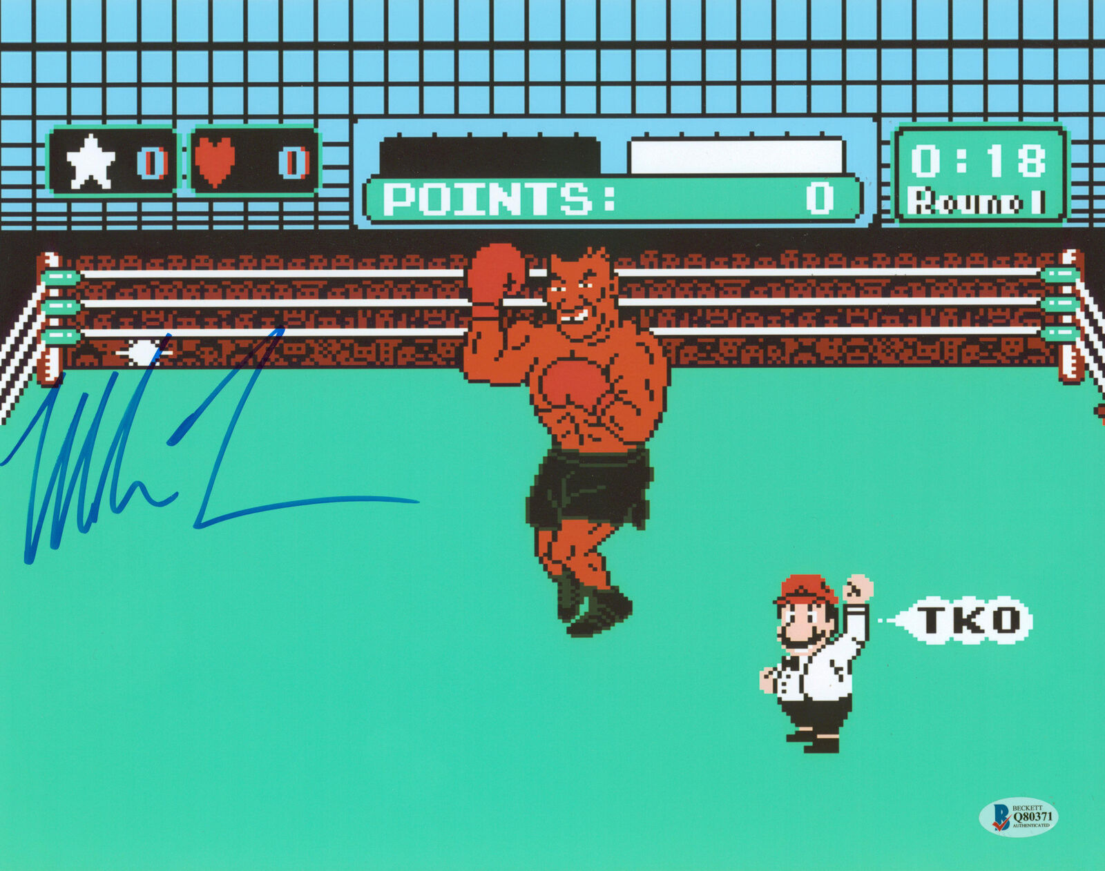 Mike Tyson Authentic Signed 11x14 Punch Out Photo Poster painting Autographed BAS #Q80371