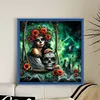 Skull-11CT Stamped Cross Stitch 40*40cm