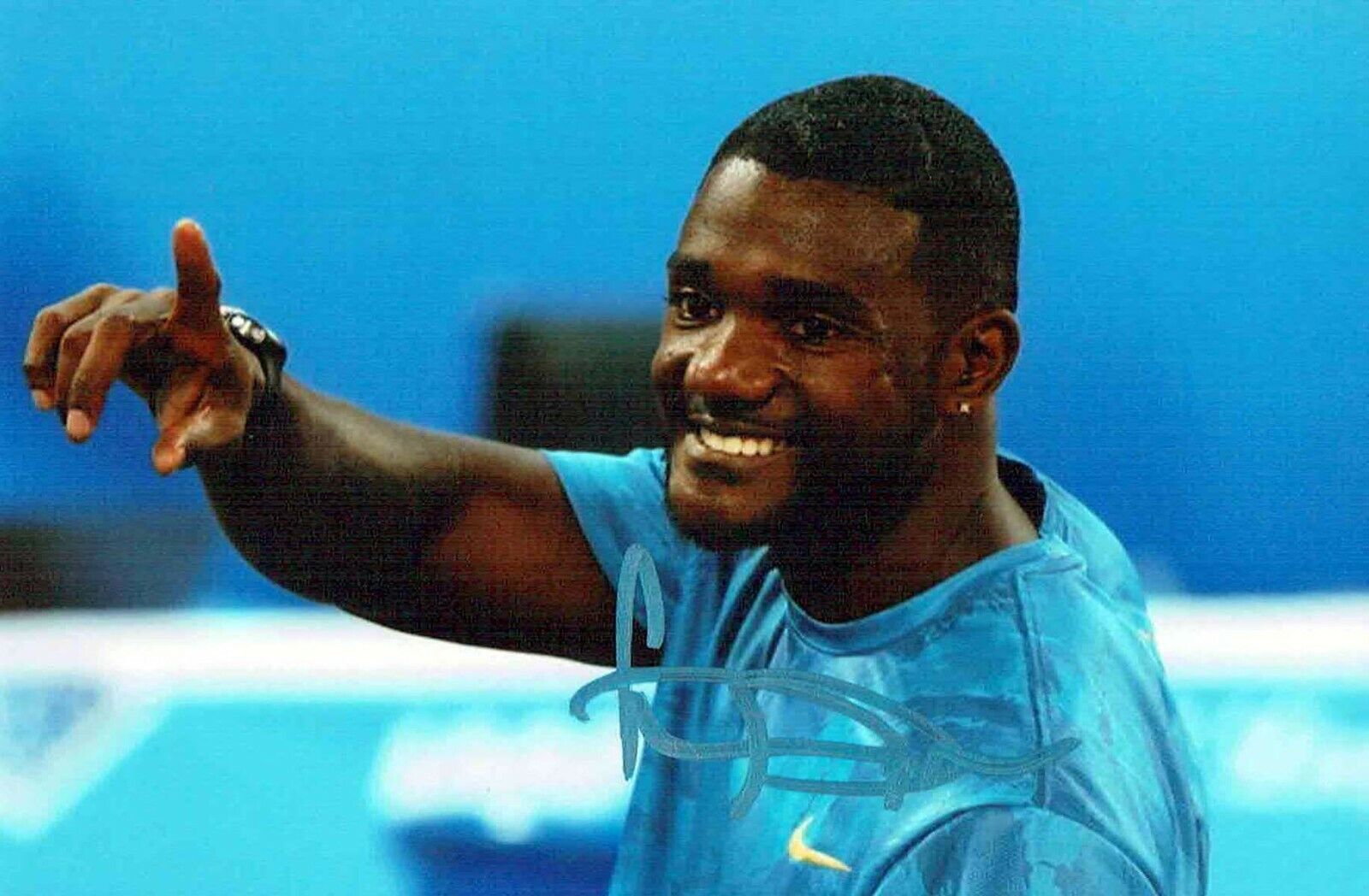 Justin GATLIN Autograph Signed Photo Poster painting A AFTAL COA USA Olympics Gold Medal Winner