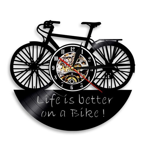 

Bike Cycle Design - Vinyl Record Wall Clock - Without LED, 501 Original