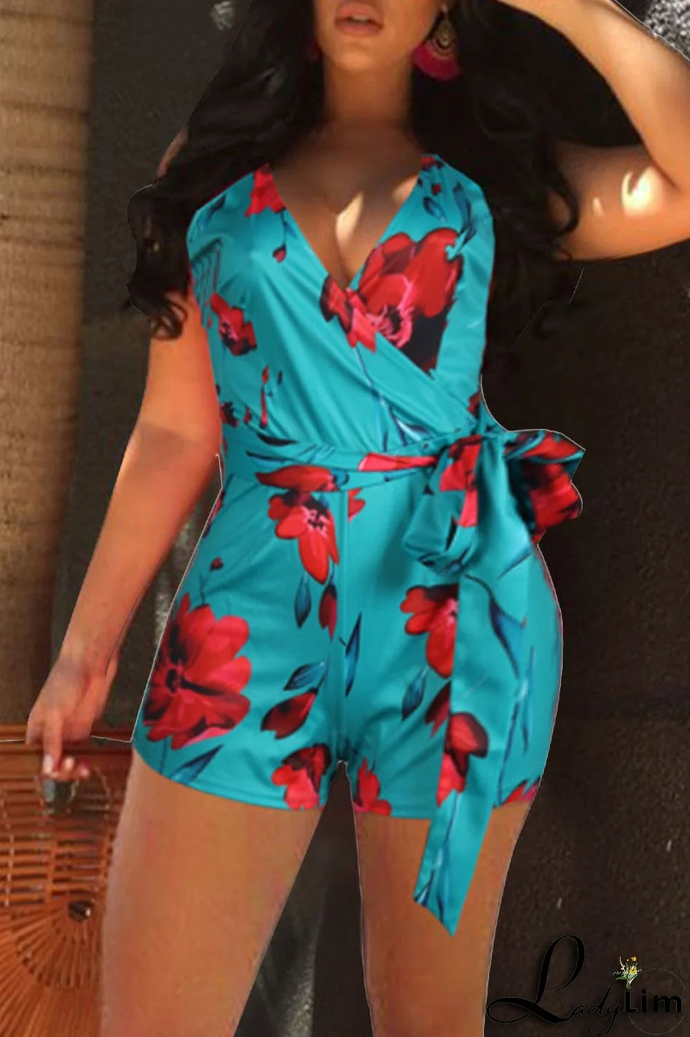 Black White Casual Print Patchwork Backless Regular Jumpsuits