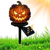 Solar Powered Pumpkin Halloween Stake Light Outdoor Waterproof LED Lamp