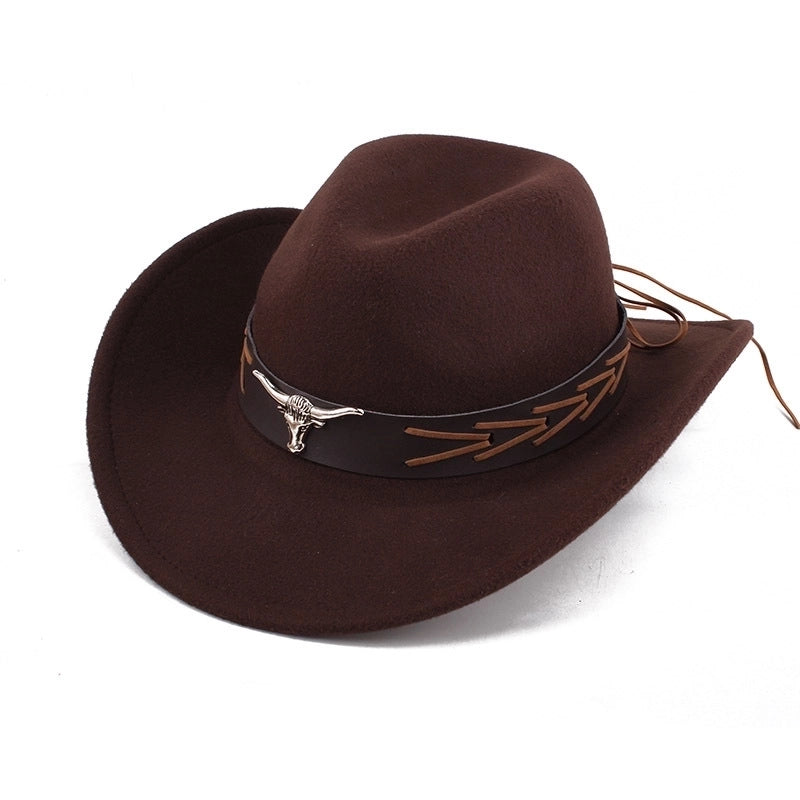 Spring And Summer Style Woolen Cloth Cowboy Hat Men And Women Couples Ethnic Style Roll-up Hat Sunshade Hat Jazz Hat