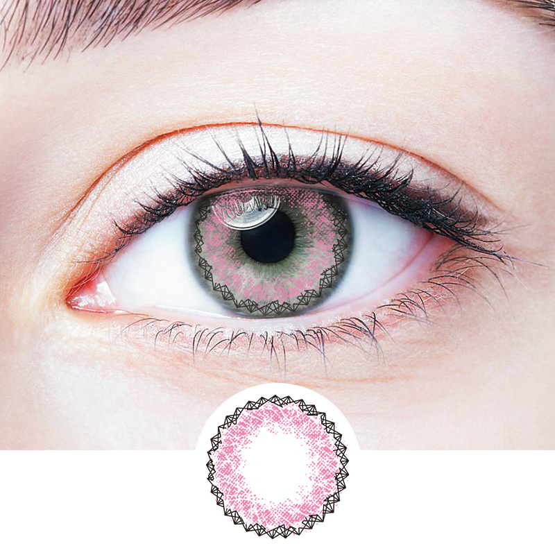 Muse Pink Prescription Colored Contact Lenses for dark eyes