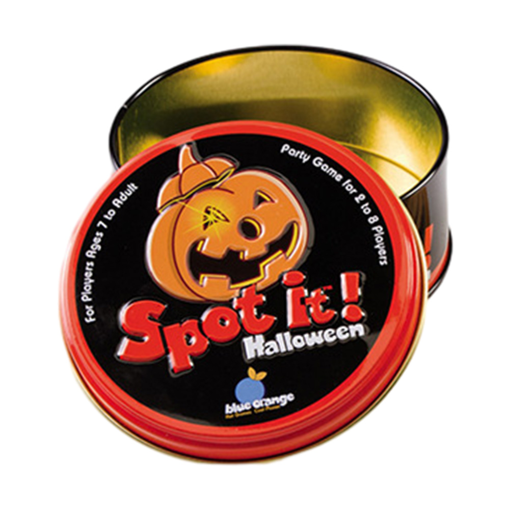 Spot It Game Animal Fun Cards with Metal Box Educational Toy (Halloween)