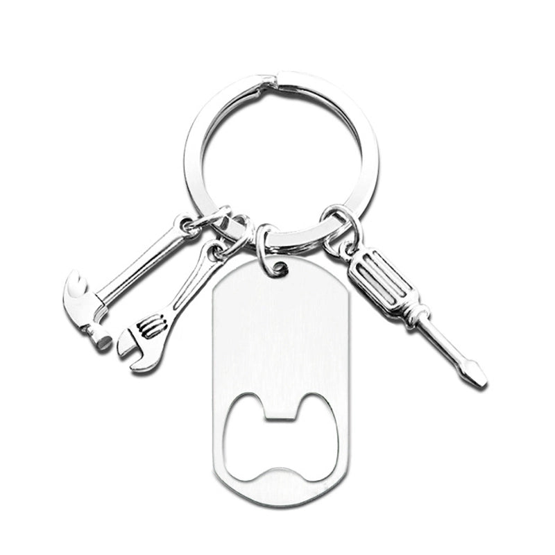 Key Chain Spot Stainless Steel Blank Laser Color Printing Material Holiday Gift Lettering Metal Key Chain