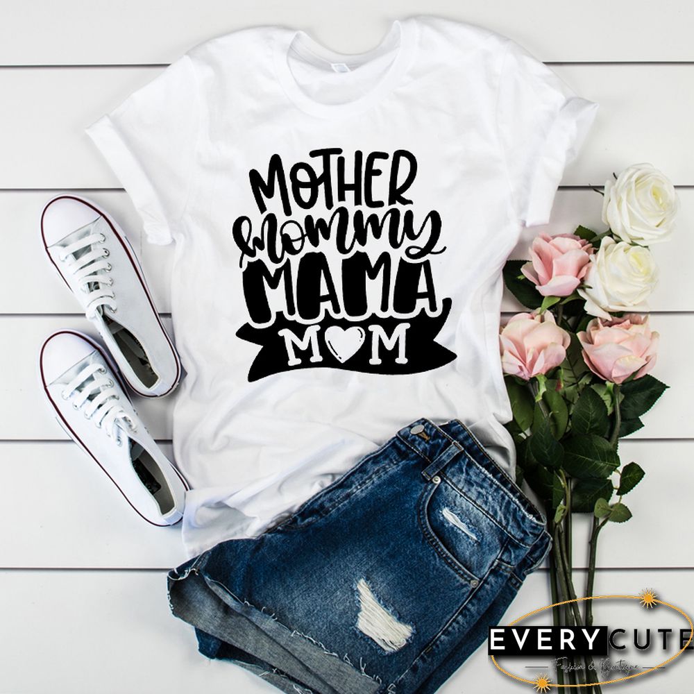 Women Mama Mom Dinosaur Print Mother Clothing Tees Tops Graphic Female Ladies Womens Lady T-Shirt Tumblr T Shirt T-Shirts