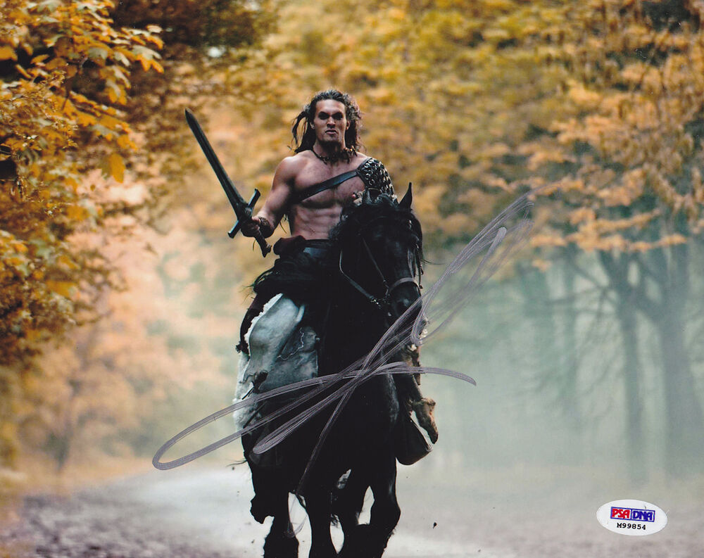 Jason Momoa SIGNED 8x10 Photo Poster painting KHAL GOT Conan The Barbarian PSA/DNA AUTOGRAPHED