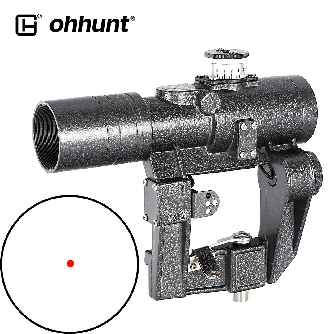 ohhunt® Dragunov 1x30mm Red Dot Sight SVD reddot with Side Rail Mount Side Scope Mount