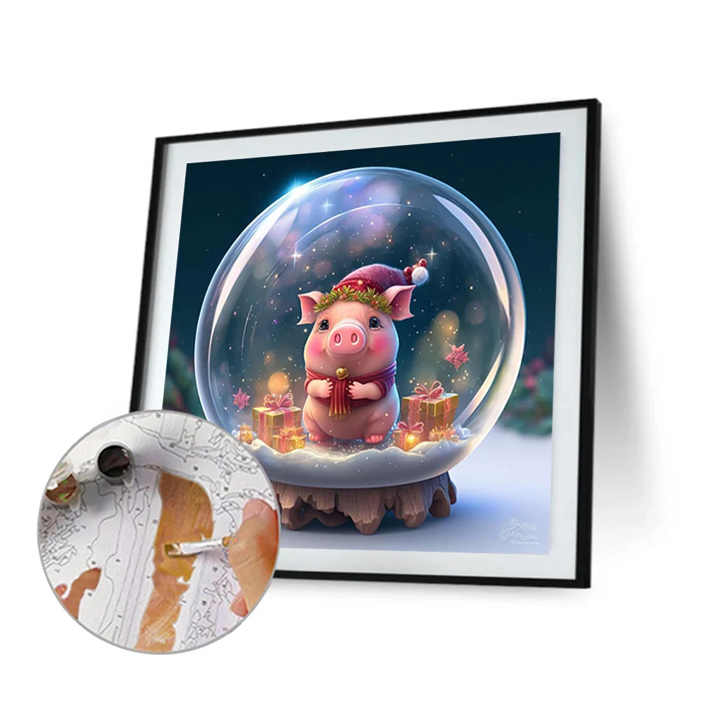DIY Paint By Number 40*40cm - Crystal Ball-Pig