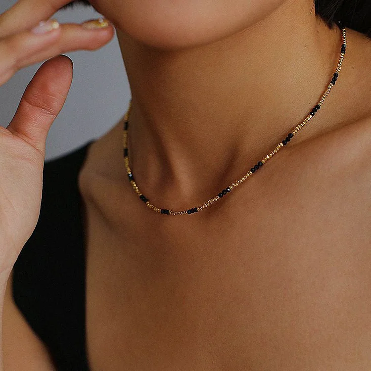 Twilight Mini Golden Beads Necklace