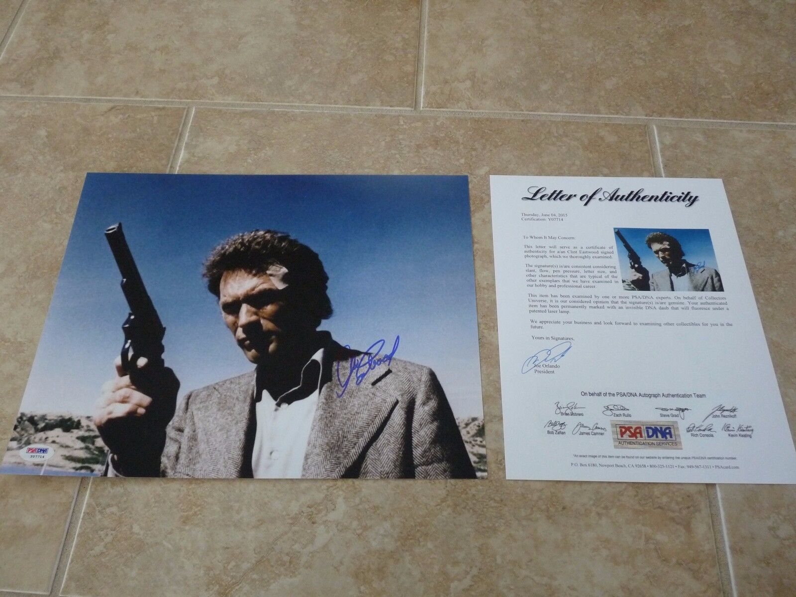 Clint Eastwood Dirty Harry Signed Autographed 11x14 Promo Photo Poster painting PSA Certified #9