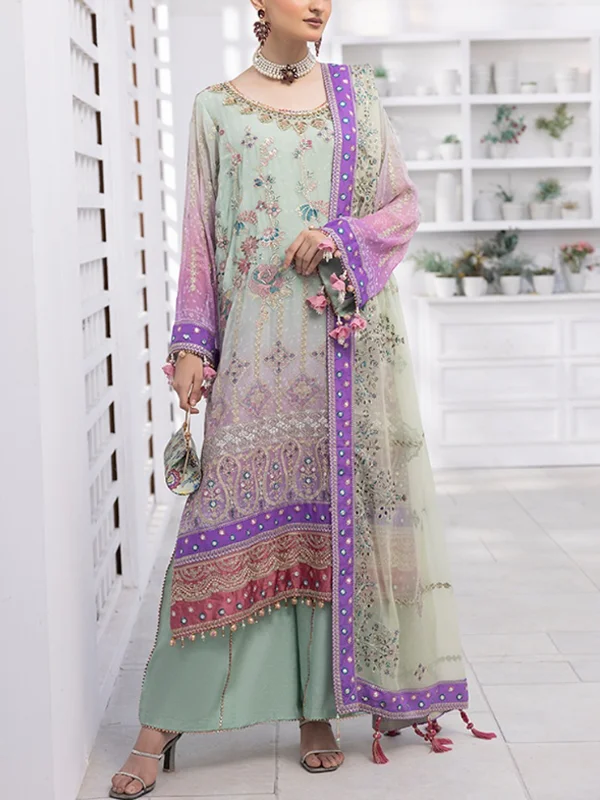 Colorblock Temperament Embroidery Women's Suit