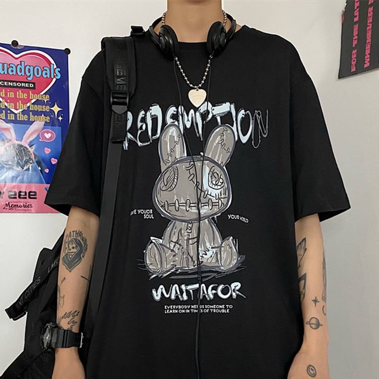 Rabbit Doodle Short Sleeve T-Shirt