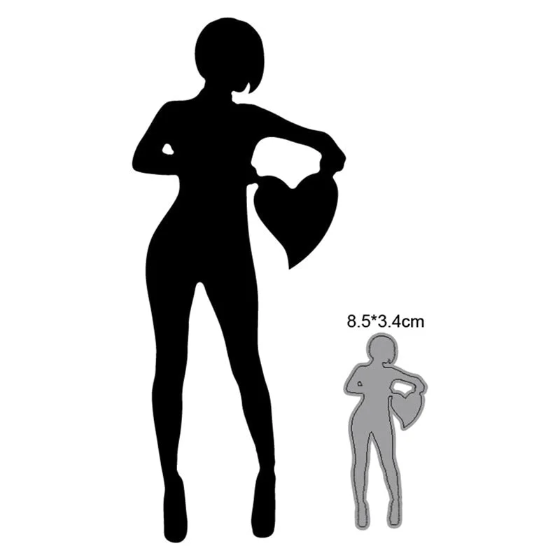 Cutting Dies Woman Makeup Metal Cutting Dies Cut Die Mold Decoration Scrapbook Paper Craft Knife Mould Blade Punch Stencils Dies