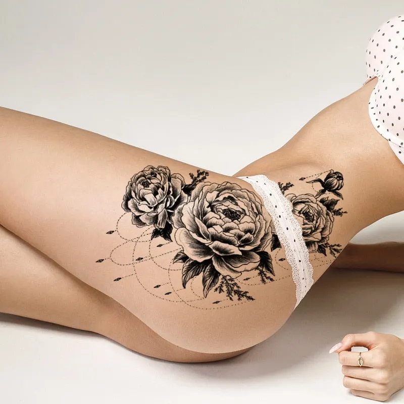Tattoo Sticker Flower Temporary Sleeve Tattoo Waterproof Sexy Body Art Fashion