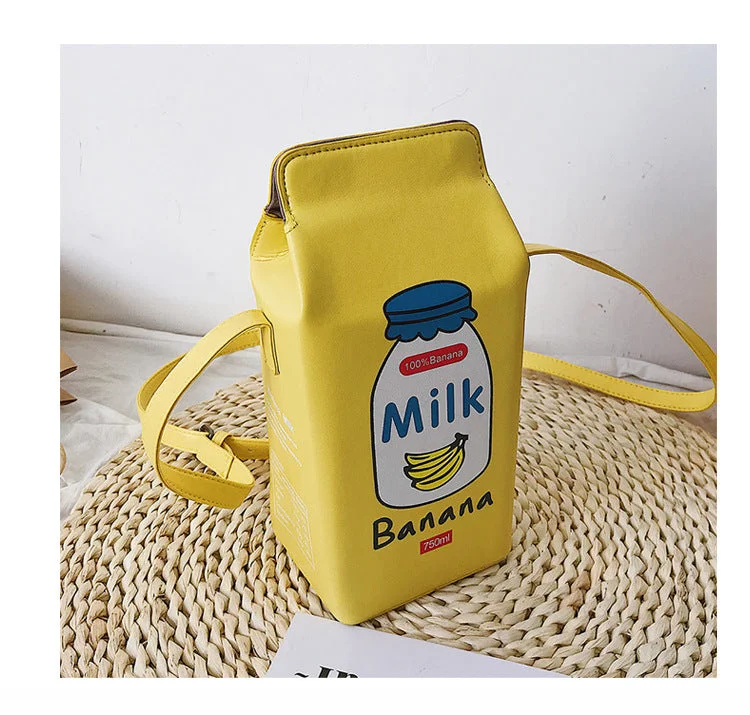 Kawaii Milk Box Bag