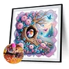 5D DIY Full Round Drill Partial AB Diamond Painting Sparrow Wall Decor45x45cm