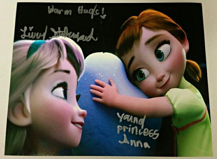 Livvy Stubenrauch Signed Disney's FROZEN 8x10 #2 Photo Poster painting Warm Hugs