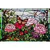 >SALE<Full Embroidery Cotton Thread 11CT Printed Stain Glass Rose Cross Stitch 60x40cm