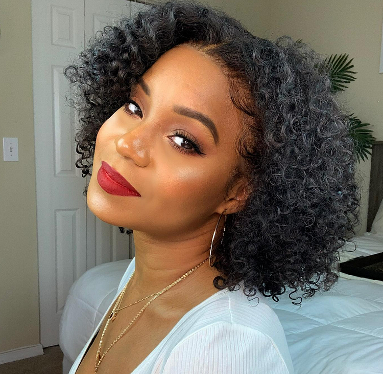 Super Fluffy Afro Kinky Curly Wigs Black Hair
