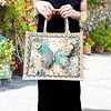 DIY Diamond Painting Butterfly Linen Waterproof Handbag Shopping Storage Bag Totes Kit