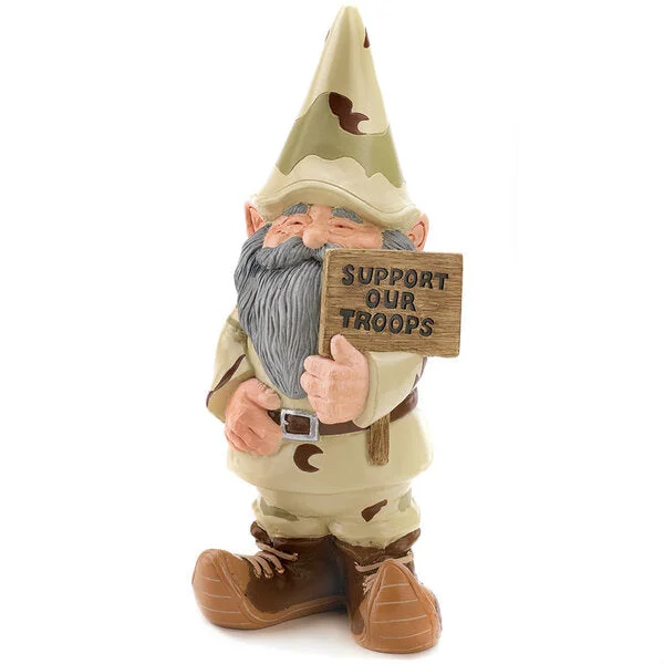 Accent Plus Support Our Troops Garden Gnome